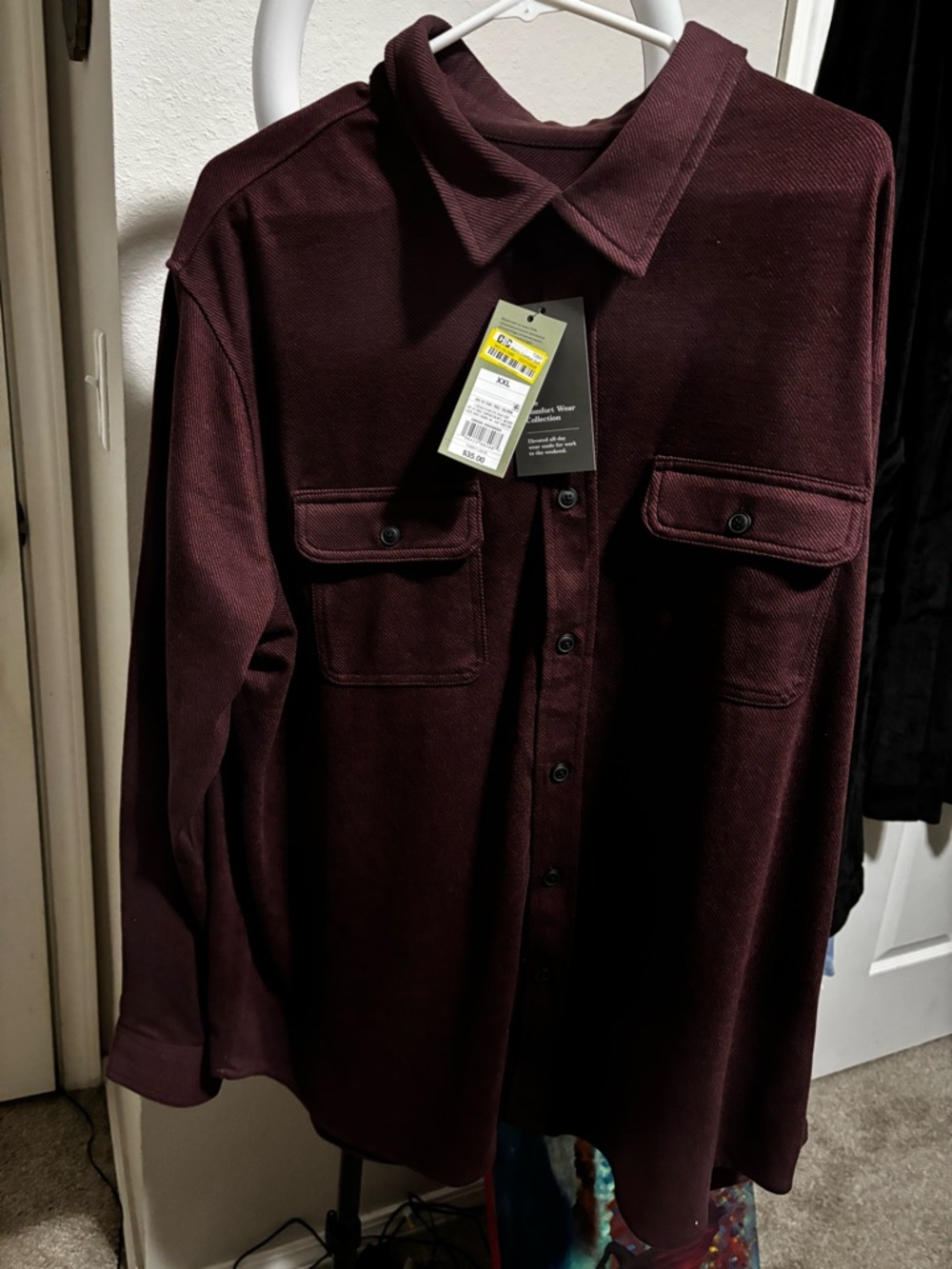 Target Men's Lightweight Shirt Jacket in Deep Burgundy
